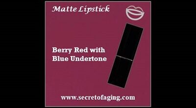 Berry Red with Blue Undertone Matte Lipstick Napa Valley by Secret of Aging