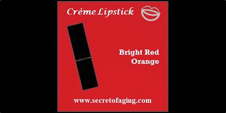 Bright Red Orange Creme Lipstick Outburst by Secret of Aging