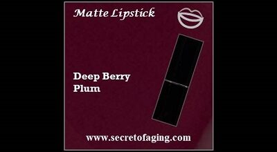 Deep Berry Plum Matte Lipstick Fashionista by Secret of Aging