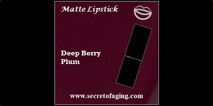 Deep Berry Plum Matte Lipstick Fashionista by Secret of Aging