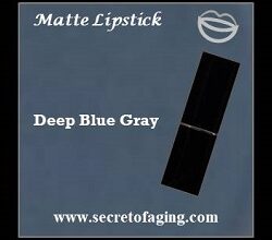 Deep Blue Gray Matte Lipstick London by Secret of Aging