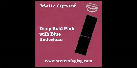 Deep Bold Pink with Blue Undertone Matte Lipstick Shopaholic by Secret of Aging