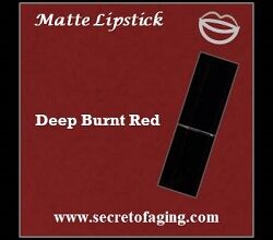 Deep Burnt Red Matte Lipstick Paso Doble by Secret of Aging