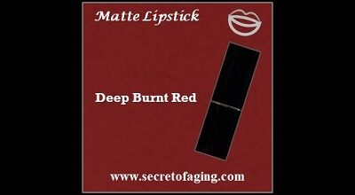 Deep Burnt Red Matte Lipstick Paso Doble by Secret of Aging