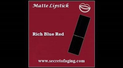 Rich Blue Red Matte Lipstick Speak Up by Secret of Aging
