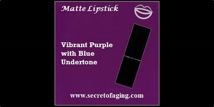 Vibrant Purple with Blue Undertone Matte Lipstick Twilight by Secret of Aging