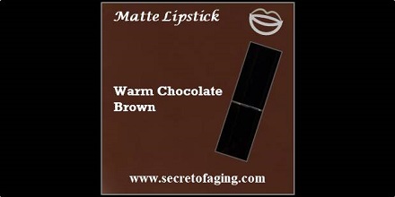Warm Chocolate Brown Matte Lipstick Landslide by Secret of Aging