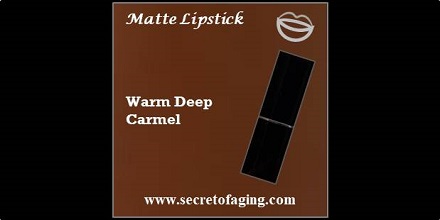 Warm Deep Carmel Matte Lipstick Barefoot by Secret of Aging