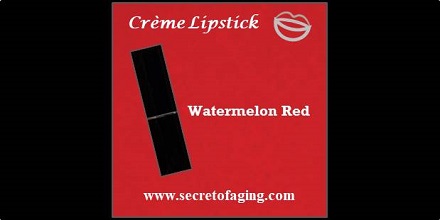 Watermelon Red Creme Lipstick Geranium by Secret of Aging