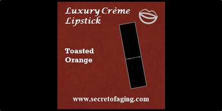 Toasted Orange Luxury Creme Lipstick Burnt Amber by Secret of Aging