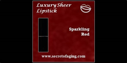 Sparkling Red Luxury Sheer Lipstick by Secret of Aging Ruby Slippers