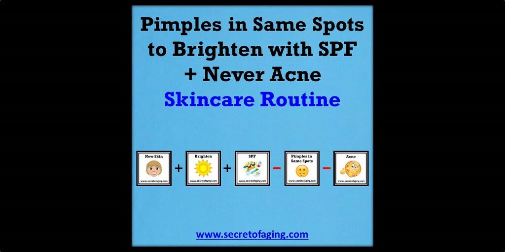 Pimples in Same Spots to Brighten with SPF Plus Never Acne Routine