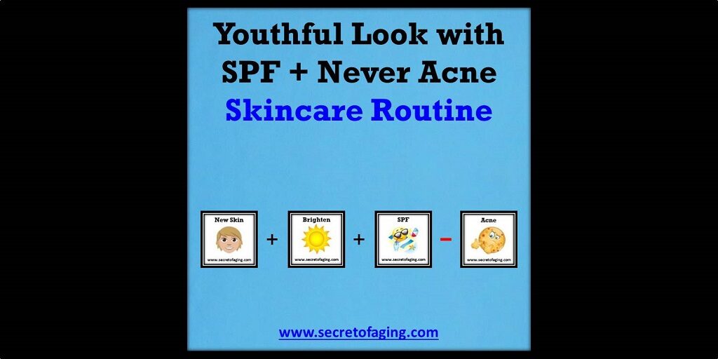 Youthful Look with SPF Plus Never Acne Routine