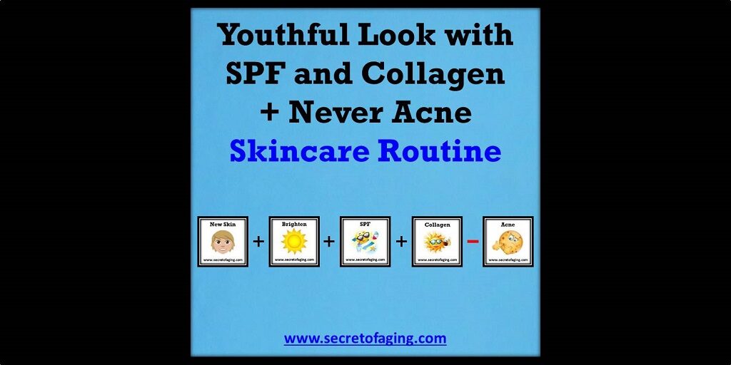 Youthful Look with SPF and Collagen Plus Never Acne Routine