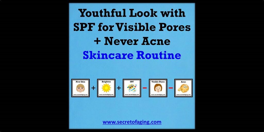 Youthful Look with SPF for Visible Pores Plus Never Acne Routine