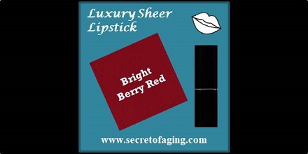Bright Berry Red Luxury Sheer Lipstick by Secret of Aging Matador Red