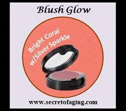 Bright Coral with Silver Sparkle